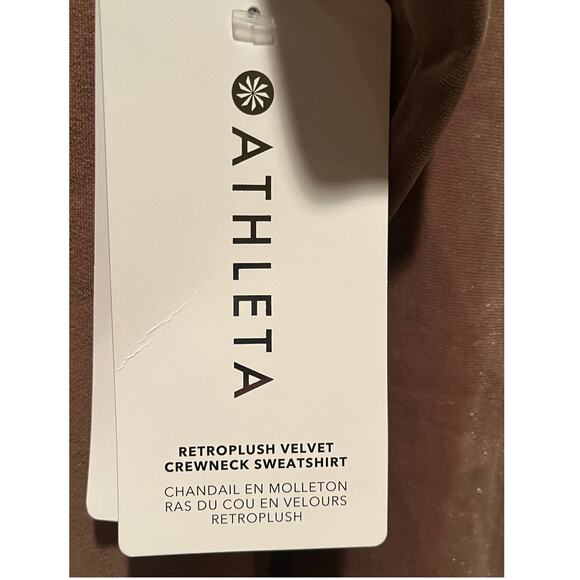 Athleta Retroplush Velvet Crewneck Sweatshirt Size Small - Picture 8 of 8